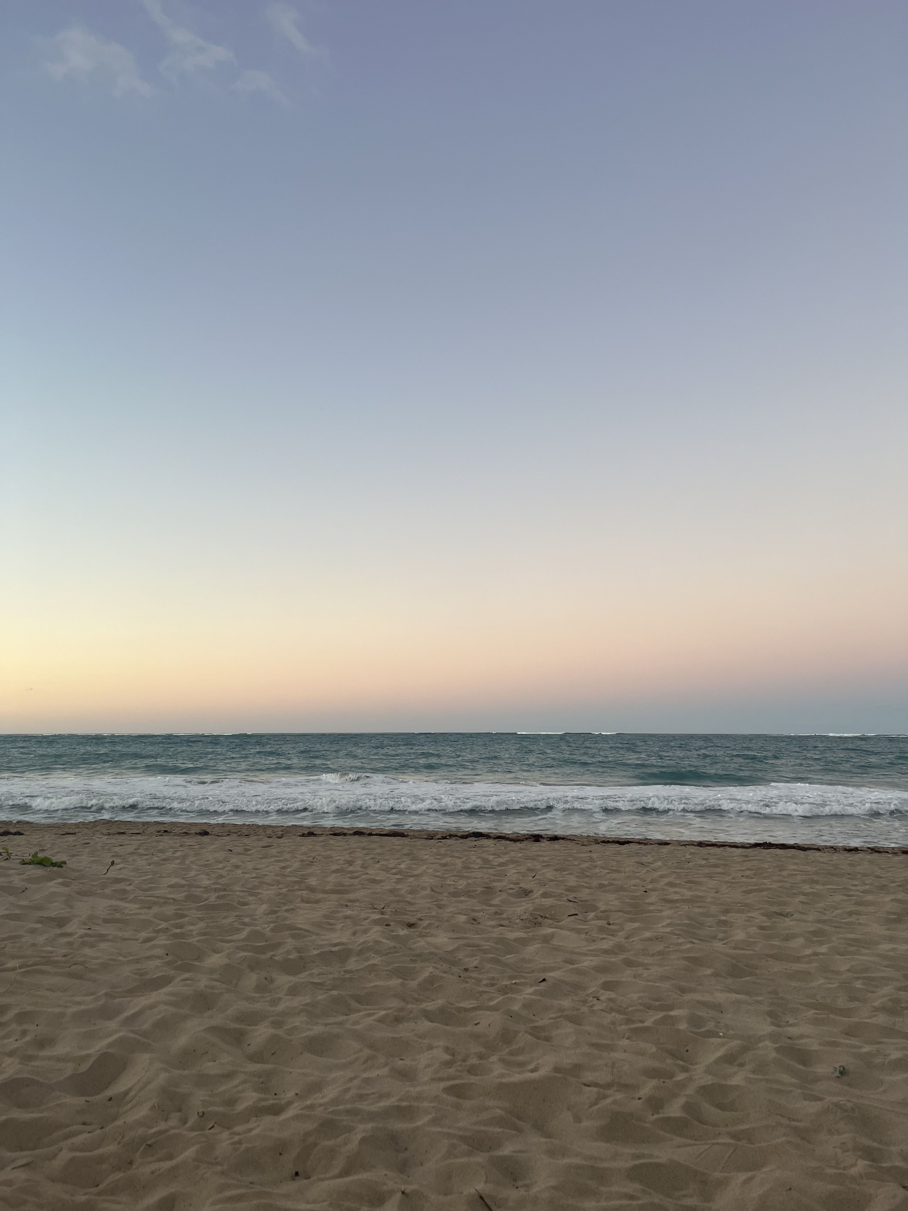 Sunset on the beach in San Juan